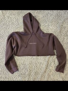 Pursue Fitness Women's Cropped Hoodie - Brown